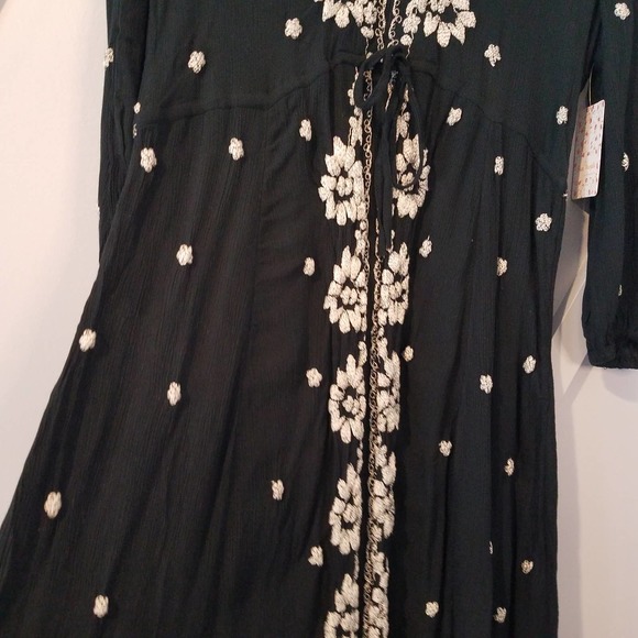 Free People Embroidered Fable Midi Dress boho - Picture 8 of 16